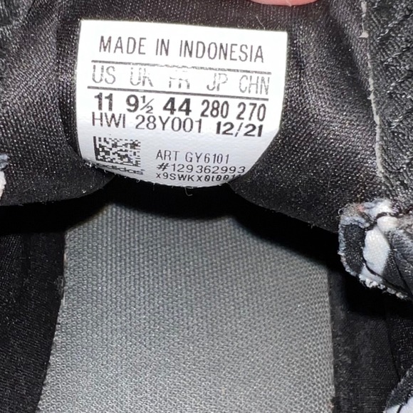 Adidas Women Cloudfoam Running Shoe Black Zebra Print Accent low Top Lace GY6101 - Picture 7 of 7